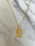 Rectangle Saint Jude (Figaro Chain)