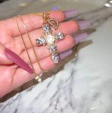 Mother Mary Cross & Letter (Box Chain)