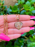 Diamond Cut Mary Heart