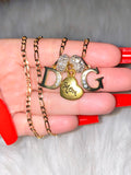 Mom Heart With 1 To 5 Bling Letters