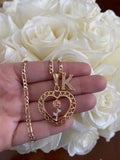 Tricolor Rose Heart With 1 To 2 Letters