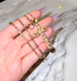 Pink Geo Cross With Eye