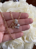 1 To 4 Letter Teddy Necklace