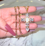 Mother Mary Cross (Figaro Chain)