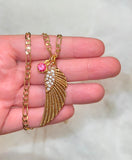 Icy Angel Wing With Birthstone