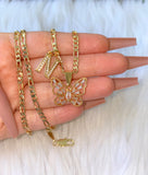 Baguette Butterfly With Initial