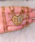 Medium Breakable Religious Heart With 2 Letters