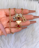 Teddy, Birthstone, And Initial Combo (Bicolor)