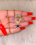Icy Birthstone And Initial Kids With Purple Eyes