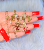 Golden Teddy And Birthstone Kids (1 to 3 Kids)