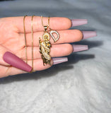 Icy San Judas & Initial (Box Chain)