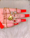 Icy Birthstone And Initial Kids With Mom Heart