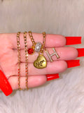 Mom Heart With Icy Initial & Birthstone (1 To 3)