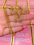 Baguette Butterfly (Necklace And/Or Earrings)