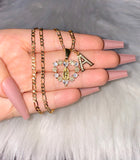 Saint Jude Bling Heart With Letter