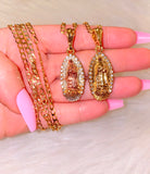 Iced Out Mary In 2 Color Choices