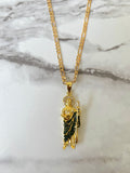Green Saint Jude Necklace