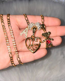 Icy Mom Birthstone And Initial Necklace (1 Or 2 Kids)