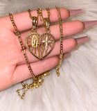 Mary And Cross Heart Set