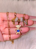 Bling Birthstone And Initial Kids Teddy Combo (1 Or 2 Kids)
