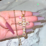 Pink Geo Cross With Eye