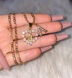 Saint Jude Bling Heart With Letter