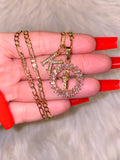Round Baguette Saint Jude With Initial