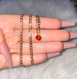 Birthstone Cuban Necklace