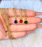 Birthstone Cuban Necklace