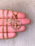 Round Baguette Saint Jude With Initial