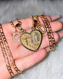 Medium Breakable Religious Heart With 2 Letters