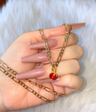 Birthstone Figaro Necklace