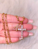 Diamond Inspired Cross With Initial