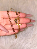Teddy & Crucifix Necklace
