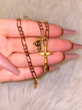 Teddy & Crucifix Necklace