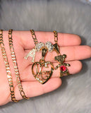 Icy Mom Birthstone And Initial Necklace (1 Or 2 Kids)