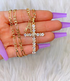 Bling Bling Cross With Initial