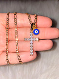 Diamond Inspired Cross With Eye