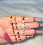 Oval Cross (Figaro Chain)