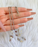 Silver Old English Initial Necklace