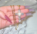Mother Mary Cross (Figaro Chain)