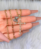 Pear Shape Cross With Silver Teddy