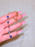 Adjustable Blue Eye Bracelet Or Anklet