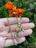 Belle's Rose With Initial (Tricolor)