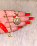 Round Mary With Birthstone
