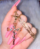 Dazzling Rose Cross