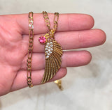 Icy Angel Wing With Birthstone