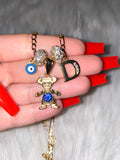 Bling Birthstone And Initial Kids With Turquoise Eyes