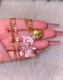 Crystal Teddy With Mom Heart