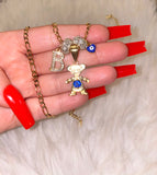 Icy Birthstone And Initial Kids With Heart Eyes